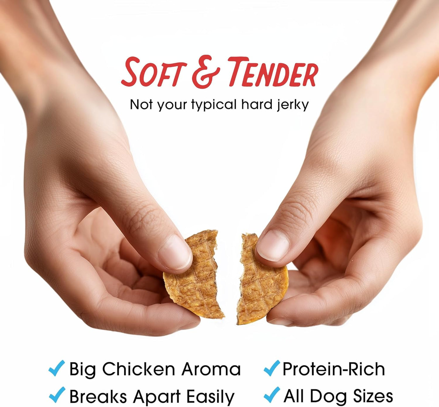 Dogs Love Chicken Jerky Dog Treats, Premium Two-Ingredient Dog Jerky with Usa-Raised Chicken, 3-Pound Bag