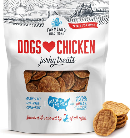 Dogs Love Chicken Jerky Dog Treats, Premium Two-Ingredient Dog Jerky with Usa-Raised Chicken, 3-Pound Bag