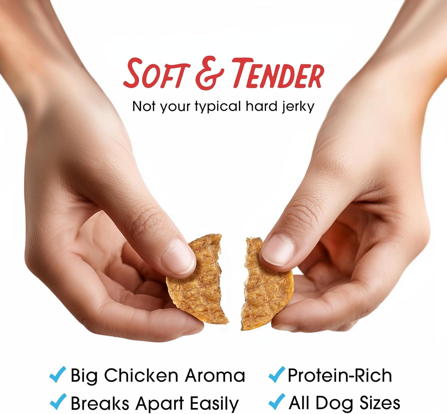 Dogs Love Chicken Jerky Dog Treats, Premium Two-Ingredient Dog Jerky with Usa-Raised Chicken, 3-Pound Bag